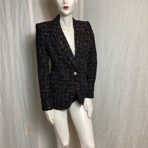 Generation Love black Hannah Tweed Blazer; Size: S